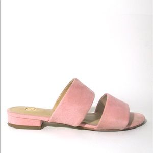 River Island Light Pink Block Heel Sandals / 6